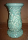 Nelson McCoy  Aqua 14 inch Jardiniere  Pedestal Base 1930's