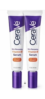 2-pack CeraVe Vitamin C Skin Brightening Serum Duo 1 fl oz Daily Face Care