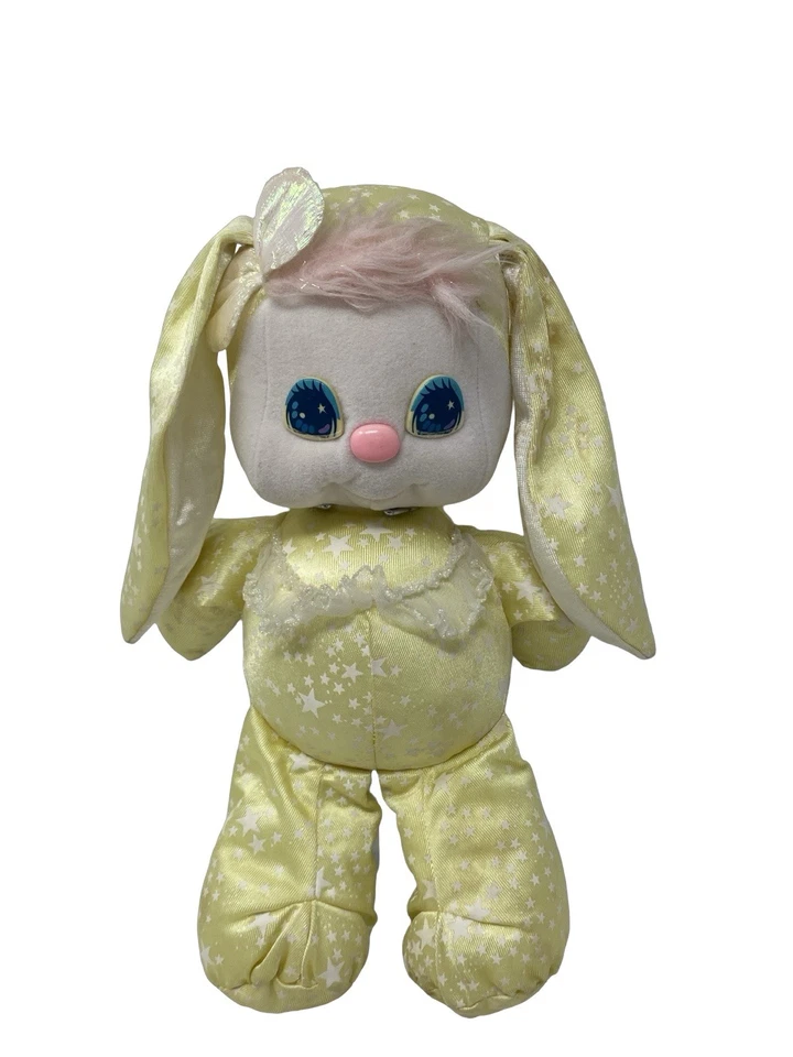 Cachorro de peluche vintage Mattel PJ Sparkles Sparklins amarillo brilla en la oscuridad 1989 Foto 3 de 4