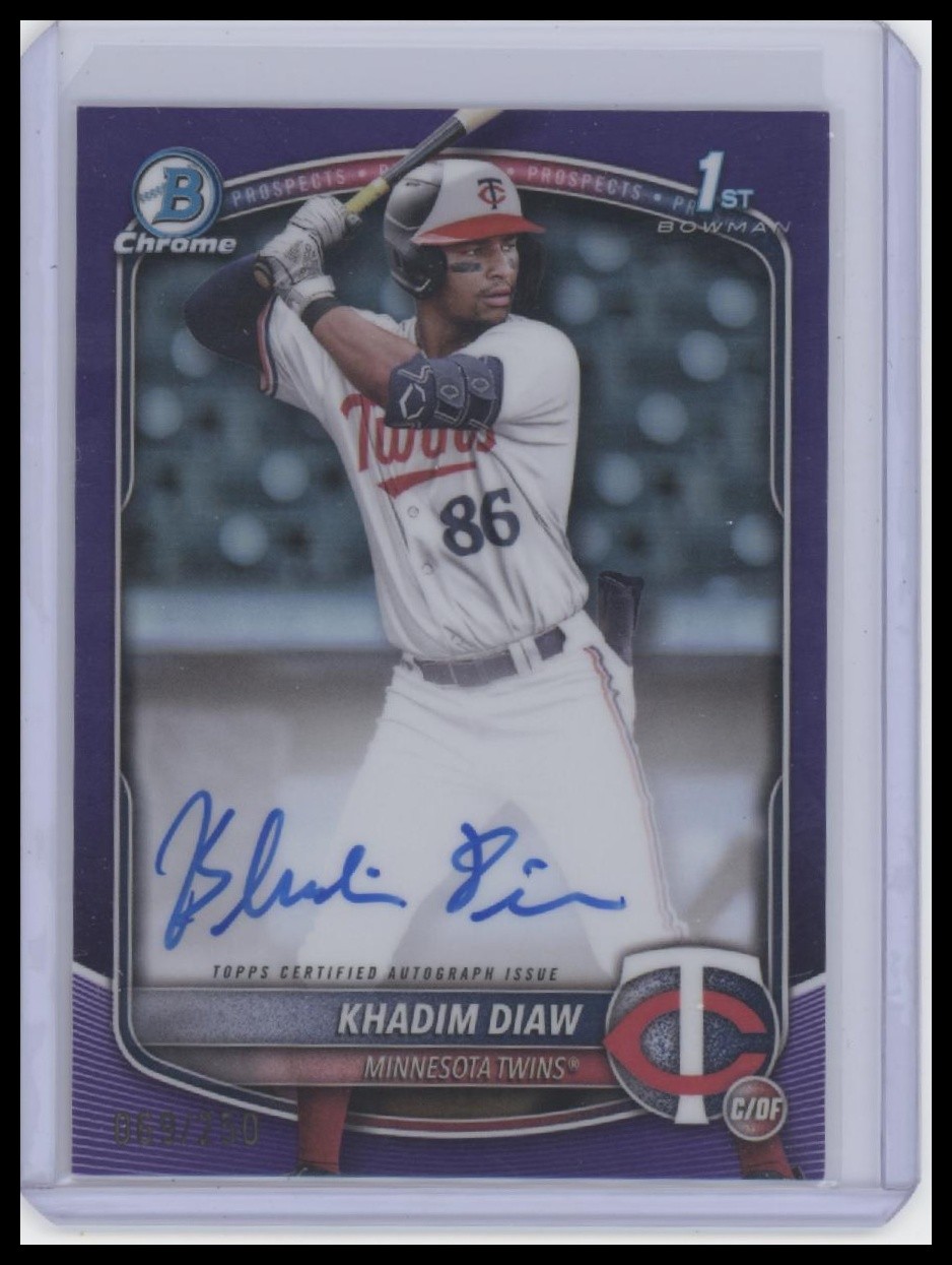 2025 Bowman #CPA-KDW Khadim Diaw Chrome Prospects Auto Purple Refractor /250