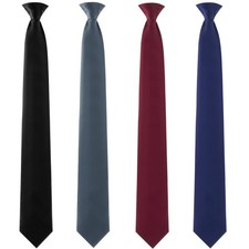 Bencailor 4 Pcs Men's Clip-on Ties Solid Color Men's Tie Pre Tied Clip on Tie...