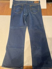 Vintage Lee Jeans Mens 38x30 Blue Denim Stretch Leg 80 Cotton Made In USA 90s