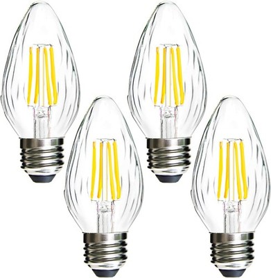 BRIMAX F15 E26 LED Post Bulbs 6W Dimmable for Candle Ceiling Fan Lantern Bulbs