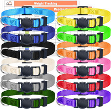GAMUDA Puppy Collars   Super Soft Nylon Whelping Puppy ID - Adjustable Breakaway