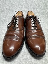 Stafford Executive Cap Toe Leather Dress Shoes Mens 10 Regular USA MADE
