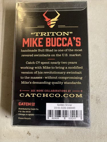 Catch Co Mike Bucca's Baby Bull Shad Swimbait 3.75" 1/2 OZ Golden Shiner - Imagen 2 de 2