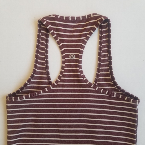 Lot Lululemon Cool Racerback Tank Top Camo Stripe Nesting Black Bird Sz 2 - Picture 10 of 20