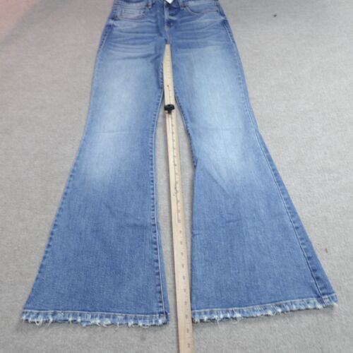 Level 99 Womens Jeans 29 Blue Dahlia Flare Mid Rise NEW - Picture 3 of 14
