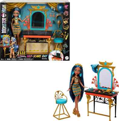 Monster High Puppe, Spielset und Zubehör, Cleo De Nile Self-Scare Day