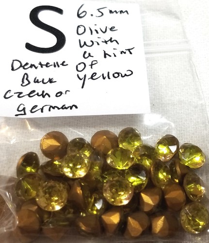 Vtg 6.5mm Glass Rhinestone Point Back Jewelry Craft Repair Czech Germany + 2019 - Picture 20 of 39