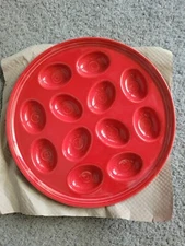 New Fiestaware  Egg Tray Fiesta Deviled Egg Serving Plate scarlet red