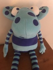 FAO Schwarz Not So Scary Monsters Blue Plush Toy Doll  18  Euc Wilf The Muddly