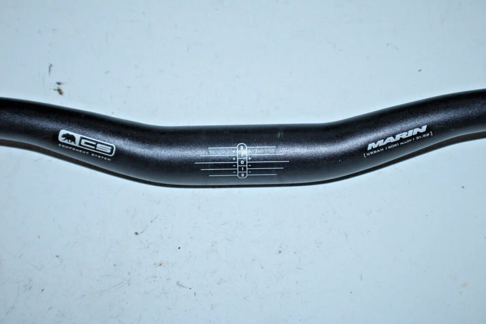 Manillar Marin CS MTB 31,8 mm 62 cm 1,5" barra elevadora 22,2 mm negro híbrido remitente de EE. UU. Foto 4 de 4
