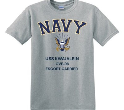 USS KWAJALEIN CVE-98*E. CARRIER*NAVY EAGLE*SHIRT. OFFICIALLY LICENSED