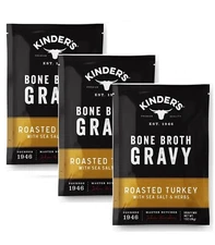 Kinder's Bone Broth Roasted TURKEY BONE BROTH Gravy 1 oz. (3 Envelopes) 8/2025