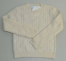  176 NEW LUXURIOUS Marie Chantal Cream Girls Kids Cabled CASHMERE Sweater 5