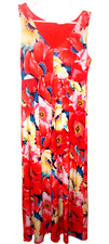 NWT TAHARI SZ. 4, MULTI COLOR FLORAL SLEEVELESS MAXI DRESS