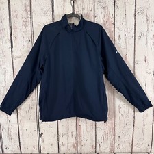 Nike Golf Clima-Fit Men's Large Navy Blue Full Zip Jacket Lined Coat B1 