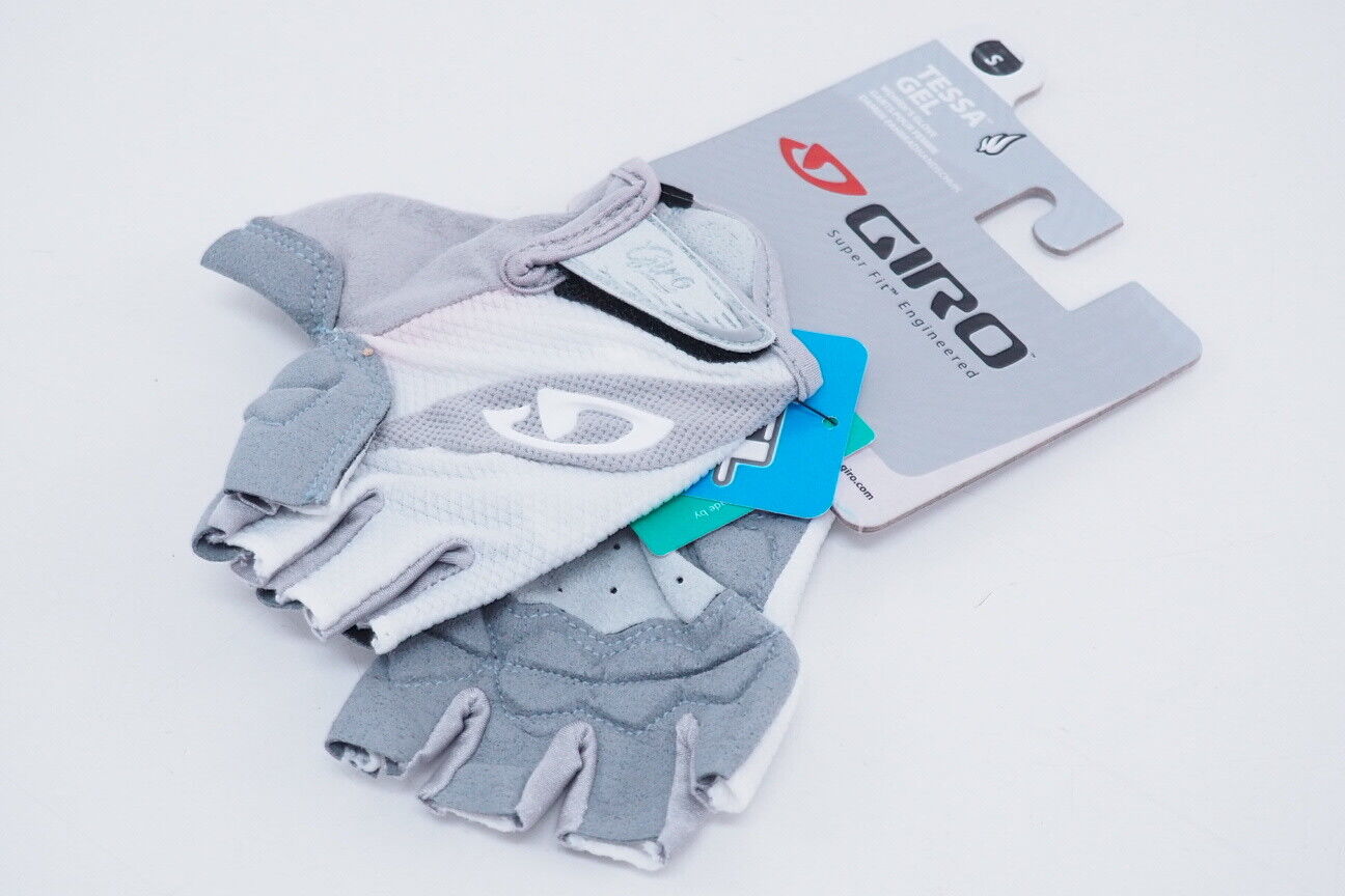 New Giro Women's Tessa Gel Cycling Glove Size Gray White free shipping Small Max 47% OFF