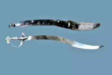 Belly Dance Dancer Tipu Sultan Sword Shamshir Curved Sword Silver blade / Sheath