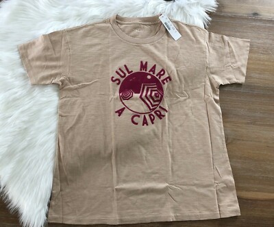 J Crew Women's Sul mare a Capri T Shirt in Beige Stone - NWT