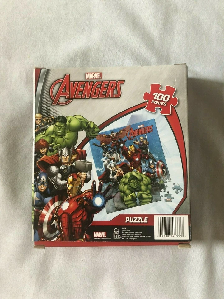 Rompecabezas Marvel Comics Vengadores 100 piezas Thor Hulk paquete de 3 rompecabezas Ironman Foto 3 de 4