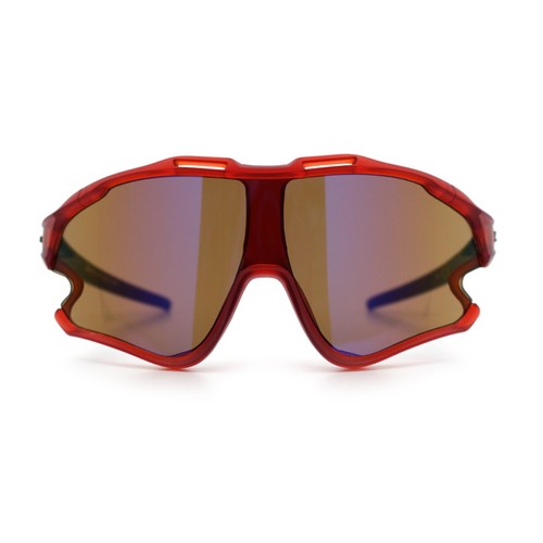 Kids Size Boys Xloop Shield Color Mirror Plastic Wrap Around Sport Sunglasses - Picture 35 of 43