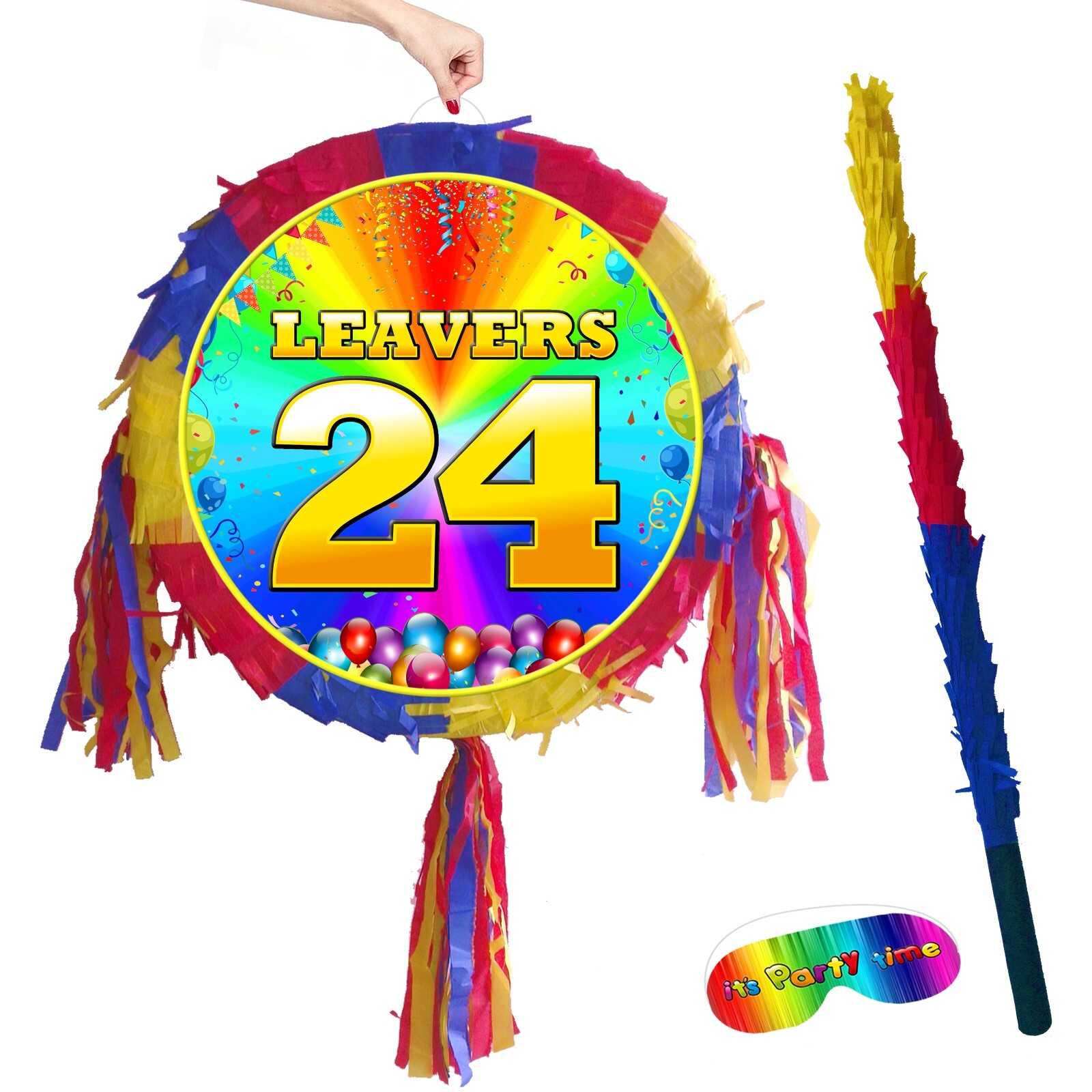 Pinata Rond 2024 Leavers Party Pinata round unisex boys | Grelly UK
