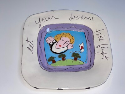 GIFT, Pottery,SANDRA MAGSAMEN,Decorative Art,PLATE, Let your Dreams take flight,