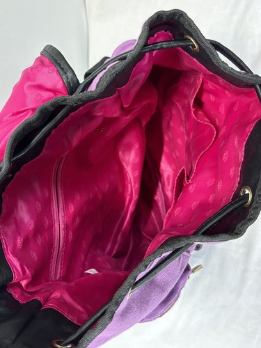 Vtg Juicy Couture Y2K Mini Velvet backpack Purple VGUC HTF - Picture 4 of 8
