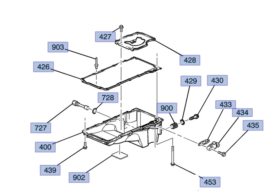 Pan de aceite de motor OEM GM 12599806 para 07 Sierra Savana Silverado Express Hummer H2 Foto 3 de 4