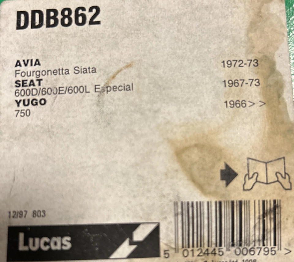 Lucas DDB862 Distributor Cap - Avia, Seat, Yugo - Image 3 of 4