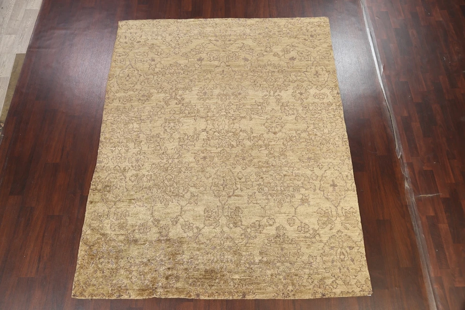 Transitional Floral Oushak Area Rug 8x10 Handmade Indoor/ Outdoor Carpet - Image 2 of 4