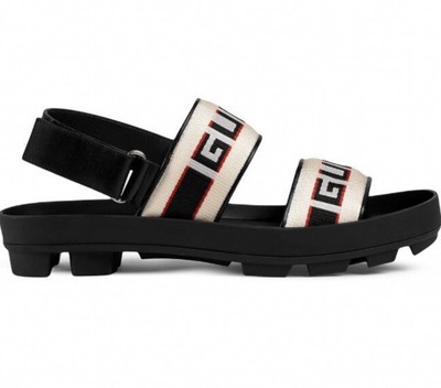 gucci stripe strap sandal