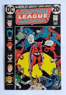  Justice League Of America DC Comics #106-Bronze Age 1973 -Nick Cardy 7.5