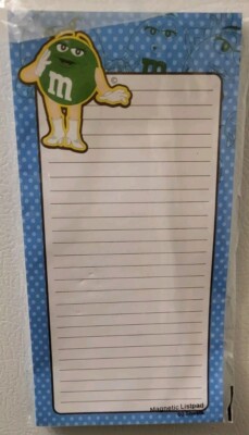 M&Ms THINGS TO DO magnetic FRIDGE NOTE PAD ~ MAGNET NEW