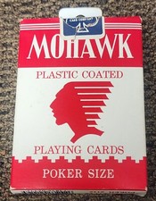 Mohawk Plastic Coated Red Playing Cards Poker 2112 Made In USA Cincinnati Ohio