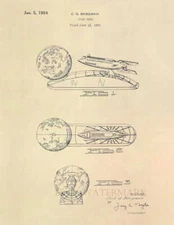 Strato Moon & Spaceship Mechanical Bank Patent Art Print - Vintage Antique - 803
