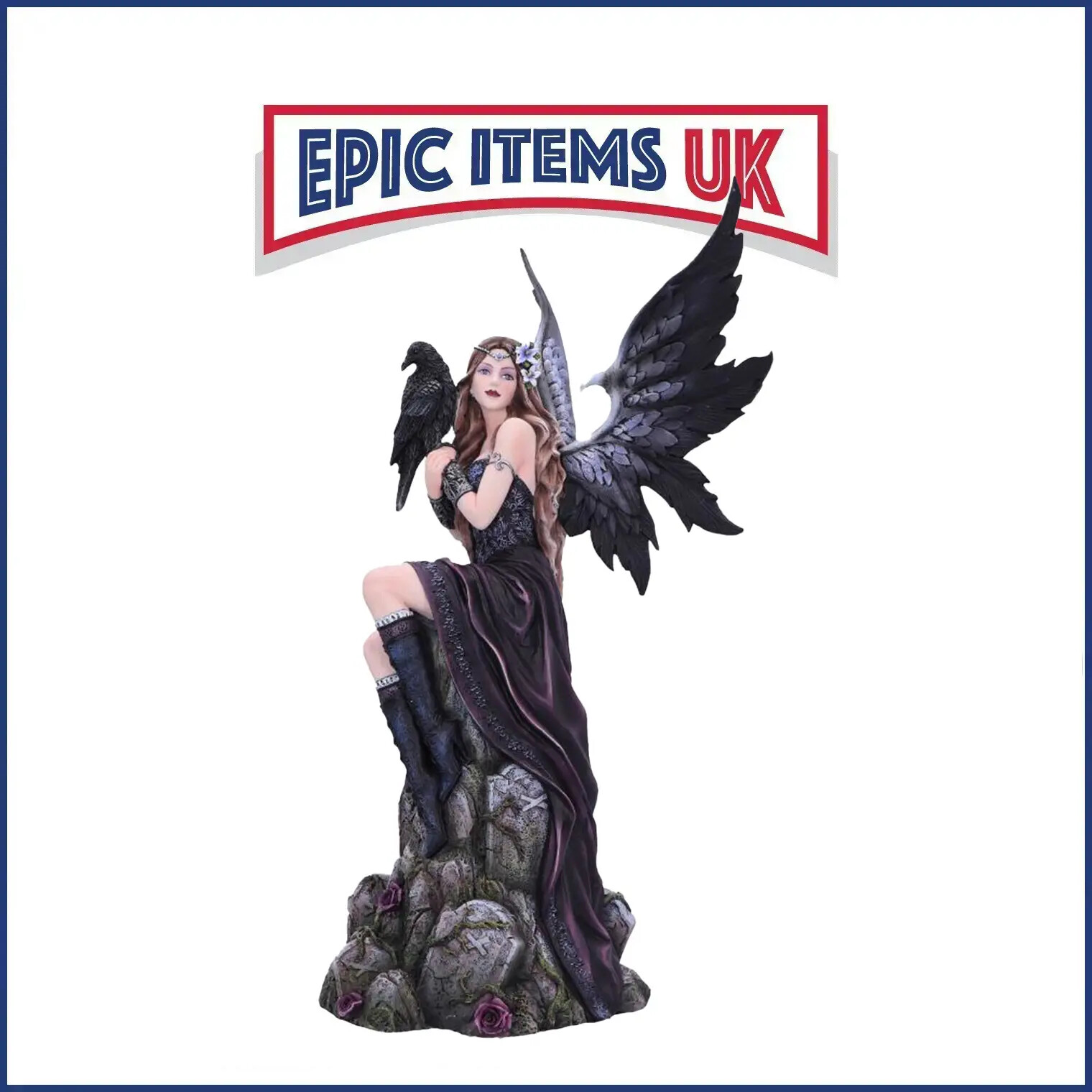 Nemesis Now Ravina Raven Fairy Figurine 38cm - IN STOCK