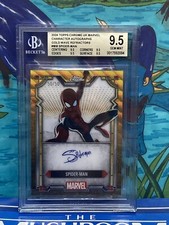 2024 TOPPS CHROME MARVEL MARVEL CHARACTER AUTOS GOLDWAVE SPIDER-MAN 50/50 BGS9.5