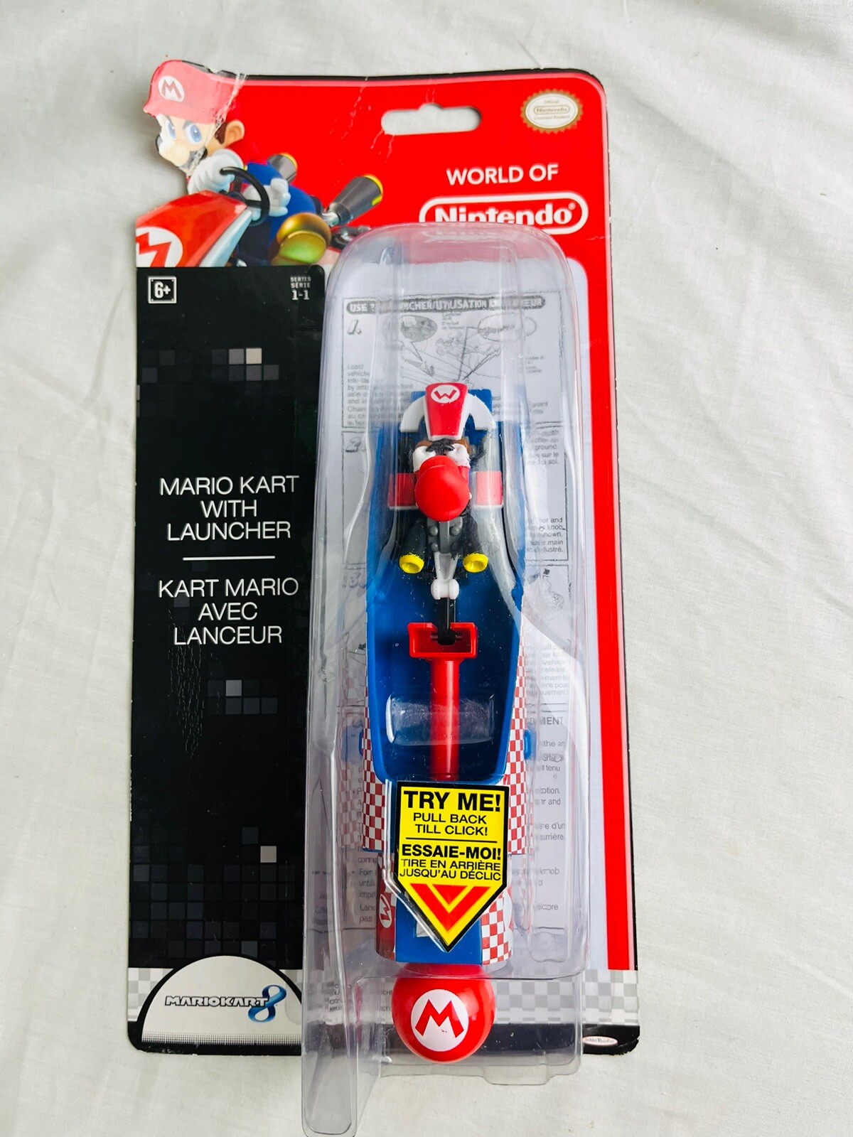 World of Nintendo Mario Kart with Launcher Mario Kart 8 New Sealed (card Issues)