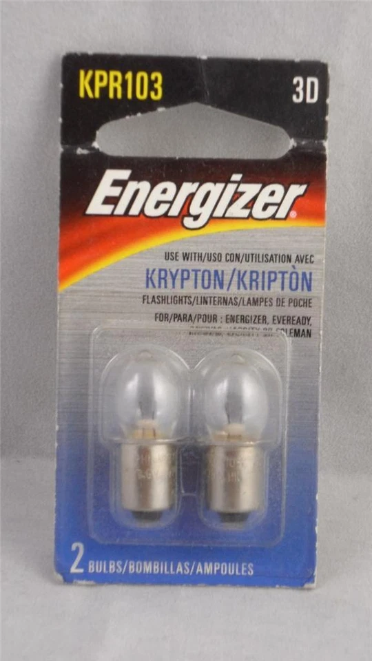 NEW 4 Pack Energizer KPR103 3D Krypton Flashlight Bulbs