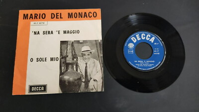 MARIO DEL MONACO PLATTE 'NA SERA'E MAI '59 Vinyl 45 Runden;VINTAGE VINYL RECORD