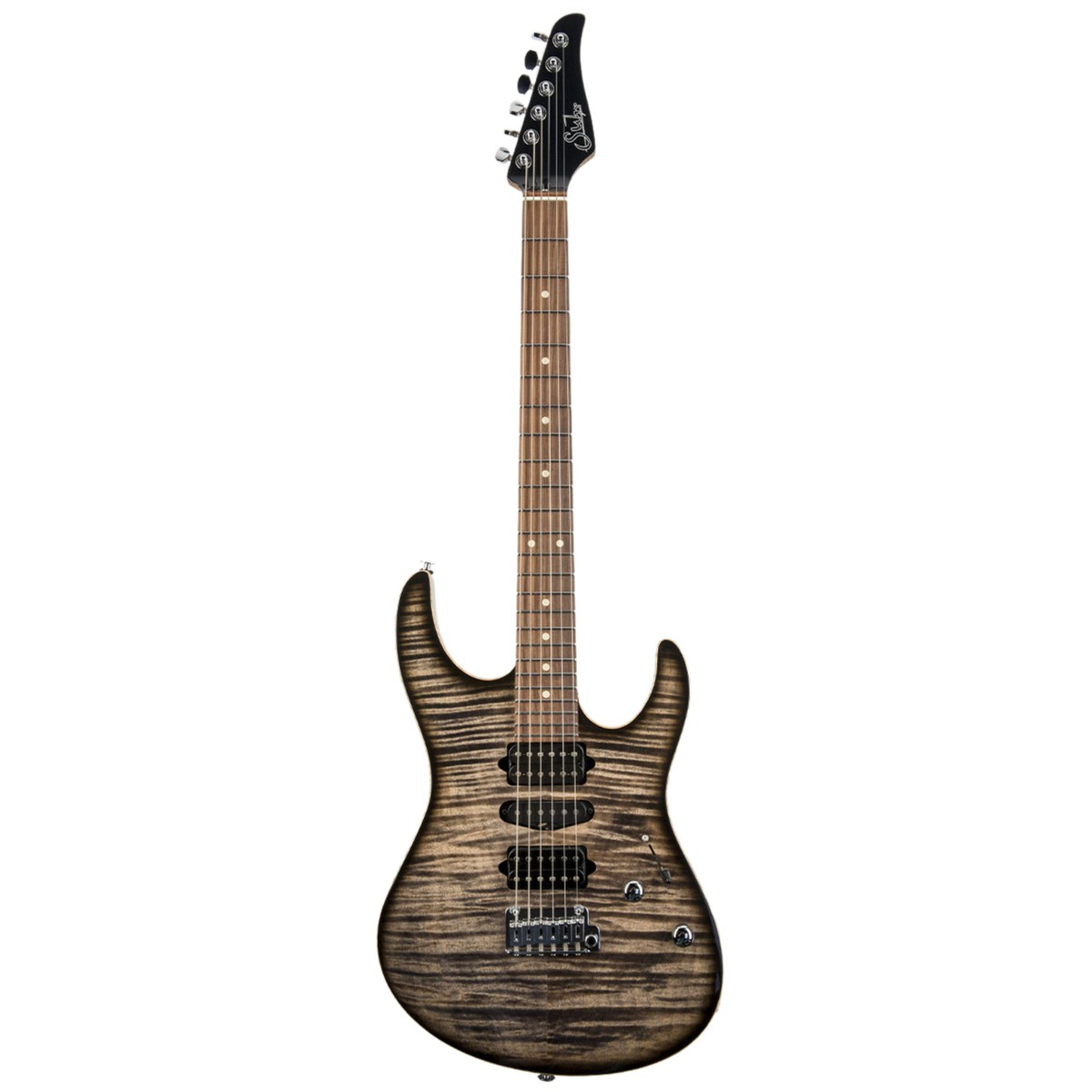 Suhr Modern Plus Electric Guitar, Pau Ferro Fingerboard, Trans Charcoal Burst Suhr Modern Plus Electric Guitar, Pau Ferro Fingerboard, Trans Charcoal Burst