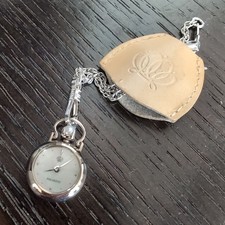 Mikimoto Analog Quartz Women Super Beautiful Silver 925 Pocket Watch Shell Dial