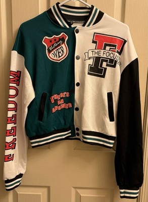 Woman s Varsity Jacket Color Block Jacket Baseball Bomber Y2K Street Wear Medium