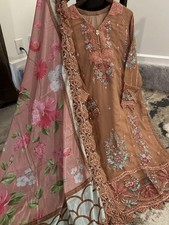 Pakistani Chiffon Embroidered dress bust 49/50 with silk Duppatta