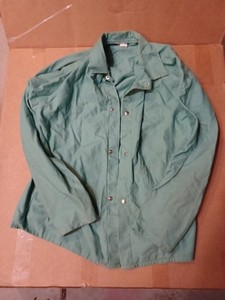 Vintage Magid Welding Shirt Mens Large Long Sleeve Green Jacket Work