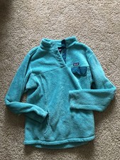 Patagonia Youth Girl's Size 2XL xxl 16-18 blue Re-Tool Snap-T Fleece Pullover