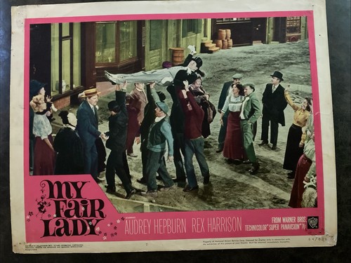 MY FAIR LADY 1964 Original Vintage Lobby Card with Audrey Hepburn & Rex Harrison